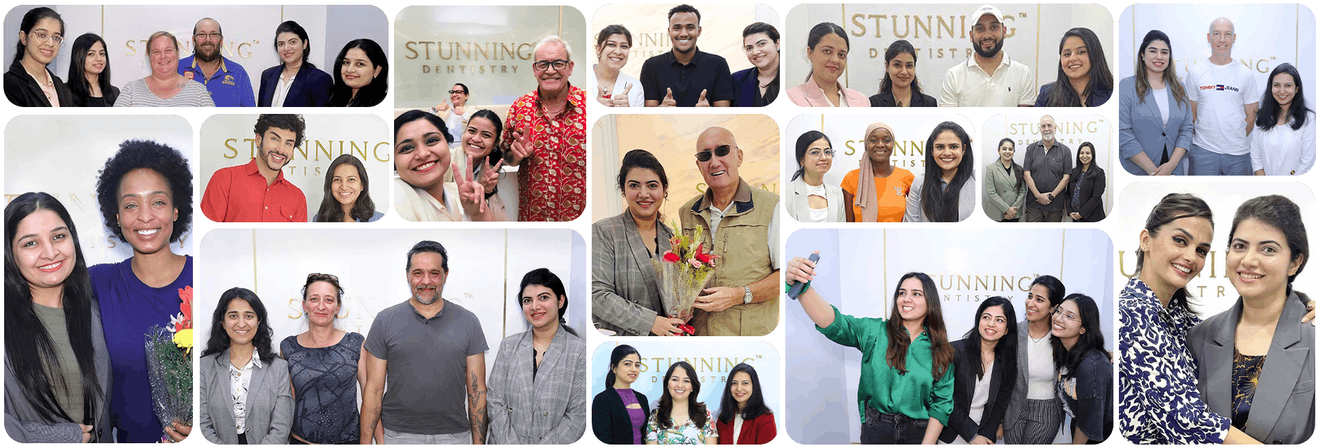 Happy clients collage